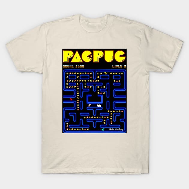 Pac-Pug T-Shirt by darklordpug